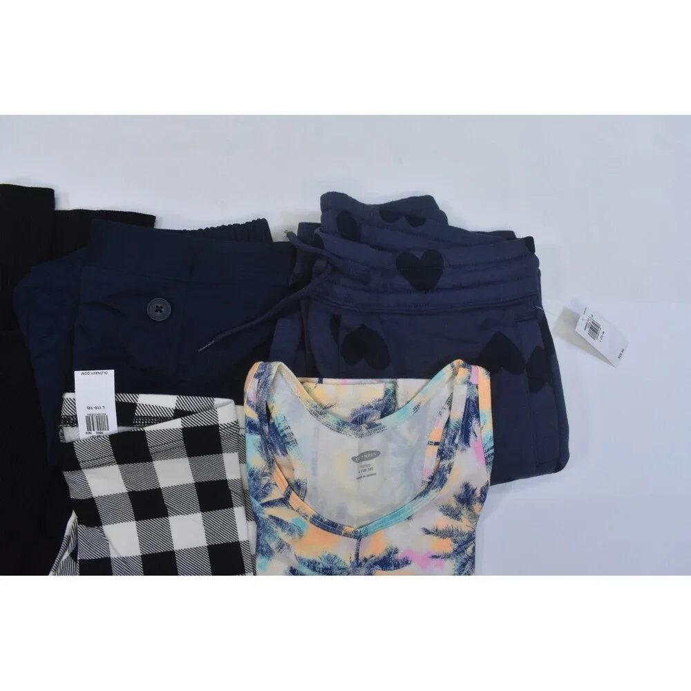 Old Navy Bulk Lot Of 10 Girls Size Large 10/12 Mixed Season Tops Bottoms Shorts